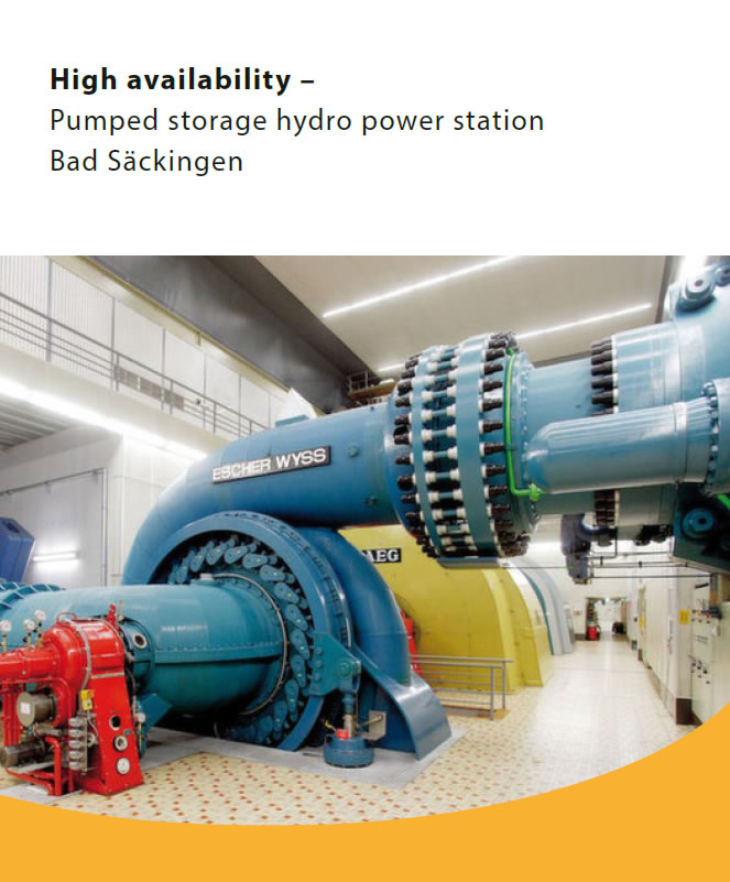 Solutii pentru productie, transport si distributie energie - Siguranta electrica : Centrale electrice si substatii electrice - High availability  Pumped storage hydro power stations
