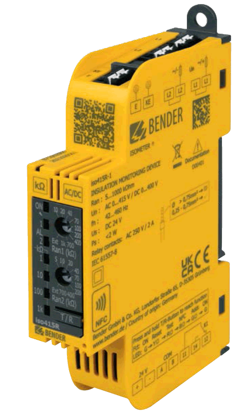Monitorizarea rezistentei de izolatie - Circuite de control si auxiliare - ISOMETER iso415R