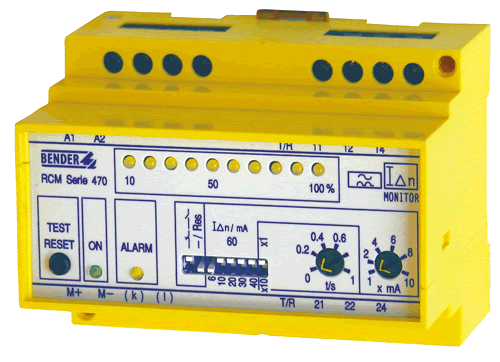 Monitorizarea curentilor reziduali - Dispozitive de monitorizare - RCM (curenti de tip A) - RCM470LY/RCM475LY